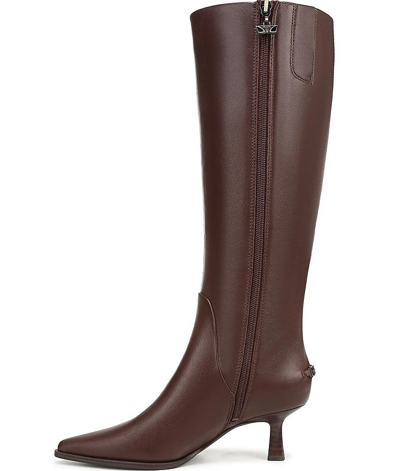 Circus NY by Sam Edelman Yulia Pieced Leather Pointed Toe Kitten Heel Dress Tall Boots