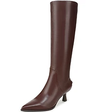 Circus NY by Sam Edelman Yulia Pieced Leather Pointed Toe Kitten Heel Dress Tall Boots