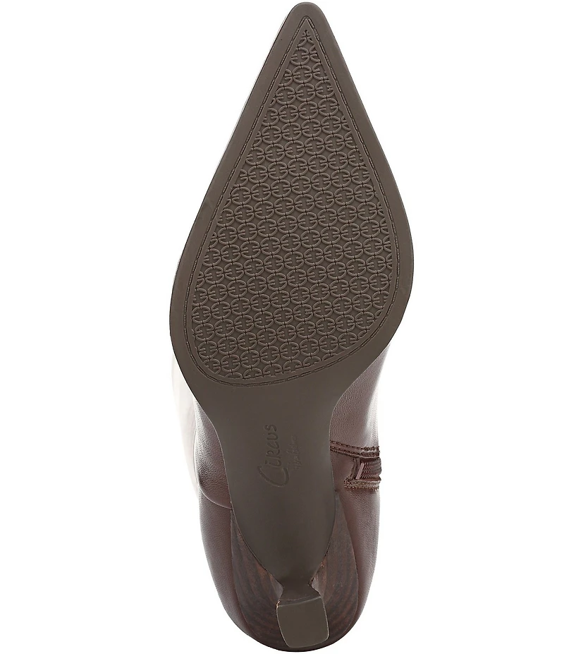 Circus NY by Sam Edelman Yulia Pieced Leather Pointed Toe Kitten Heel Dress Tall Boots
