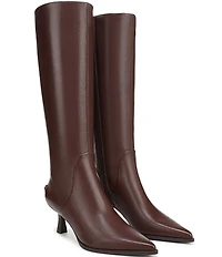 Circus NY by Sam Edelman Yulia Pieced Leather Pointed Toe Kitten Heel Dress Tall Boots