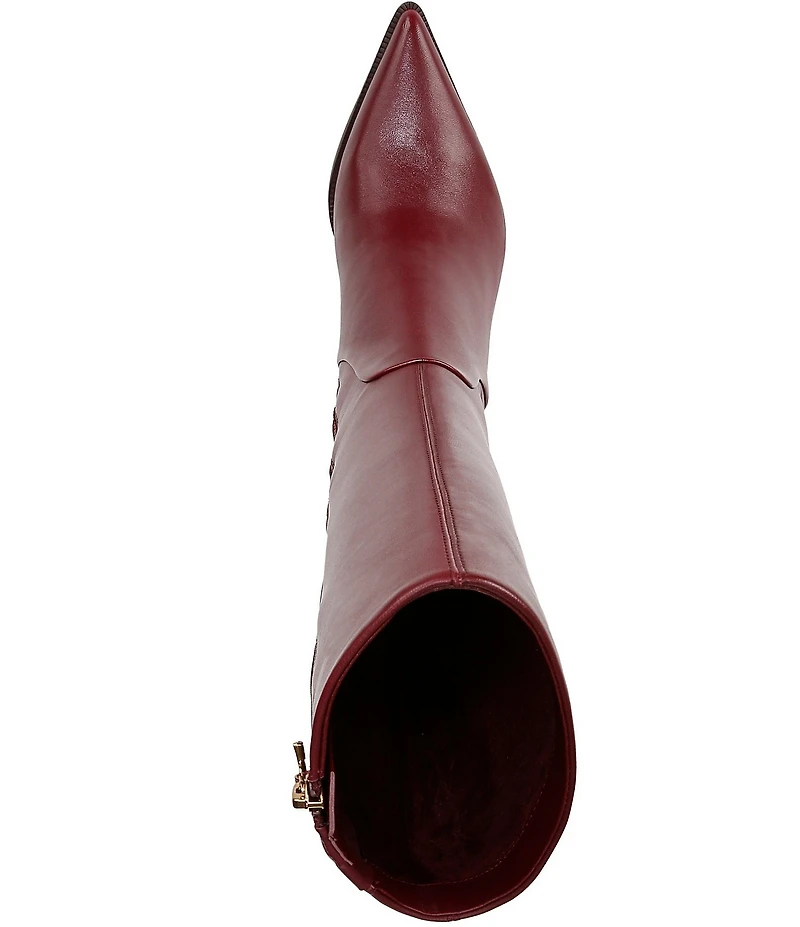 Circus NY by Sam Edelman Yulia Pieced Leather Pointed Toe Kitten Heel Dress Tall Boots