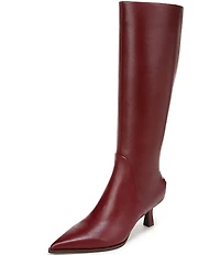 Circus NY by Sam Edelman Yulia Pieced Leather Pointed Toe Kitten Heel Dress Tall Boots