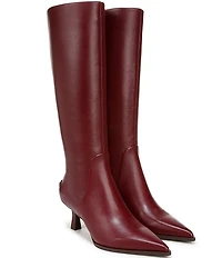 Circus NY by Sam Edelman Yulia Pieced Leather Pointed Toe Kitten Heel Dress Tall Boots
