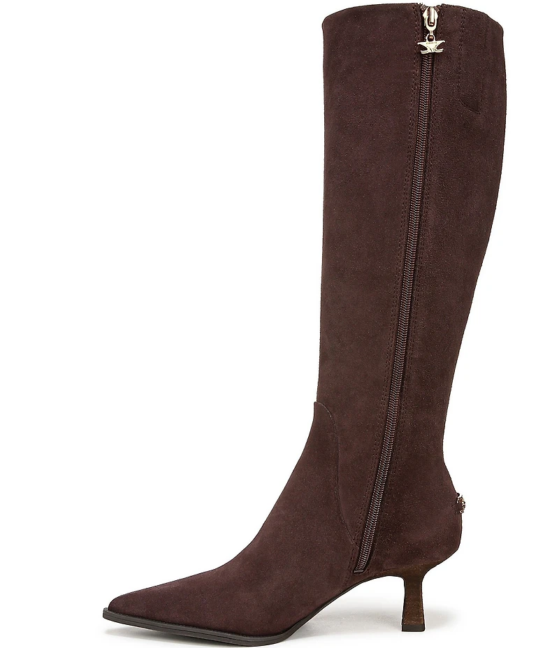 Circus NY by Sam Edelman Yulia Suede Pointed Toe Kitten Heel Tall Dress Boots