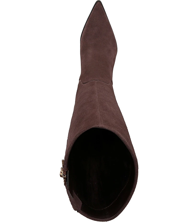 Circus NY by Sam Edelman Yulia Suede Pointed Toe Kitten Heel Tall Dress Boots