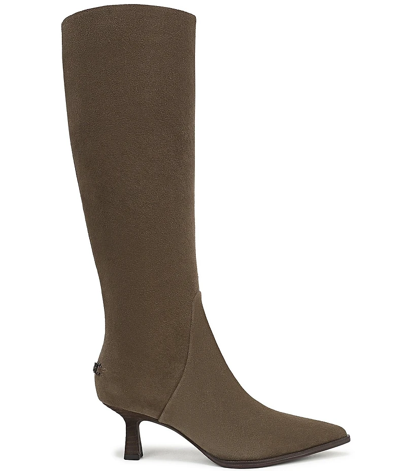 Circus NY by Sam Edelman Yulia Suede Pointed Toe Kitten Heel Tall Dress Boots