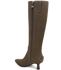 Circus NY by Sam Edelman Yulia Suede Pointed Toe Kitten Heel Tall Dress Boots