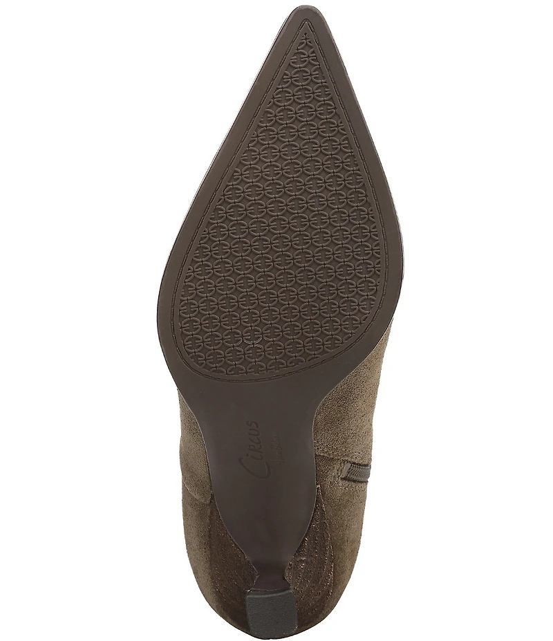 Circus NY by Sam Edelman Yulia Suede Pointed Toe Kitten Heel Tall Dress Boots