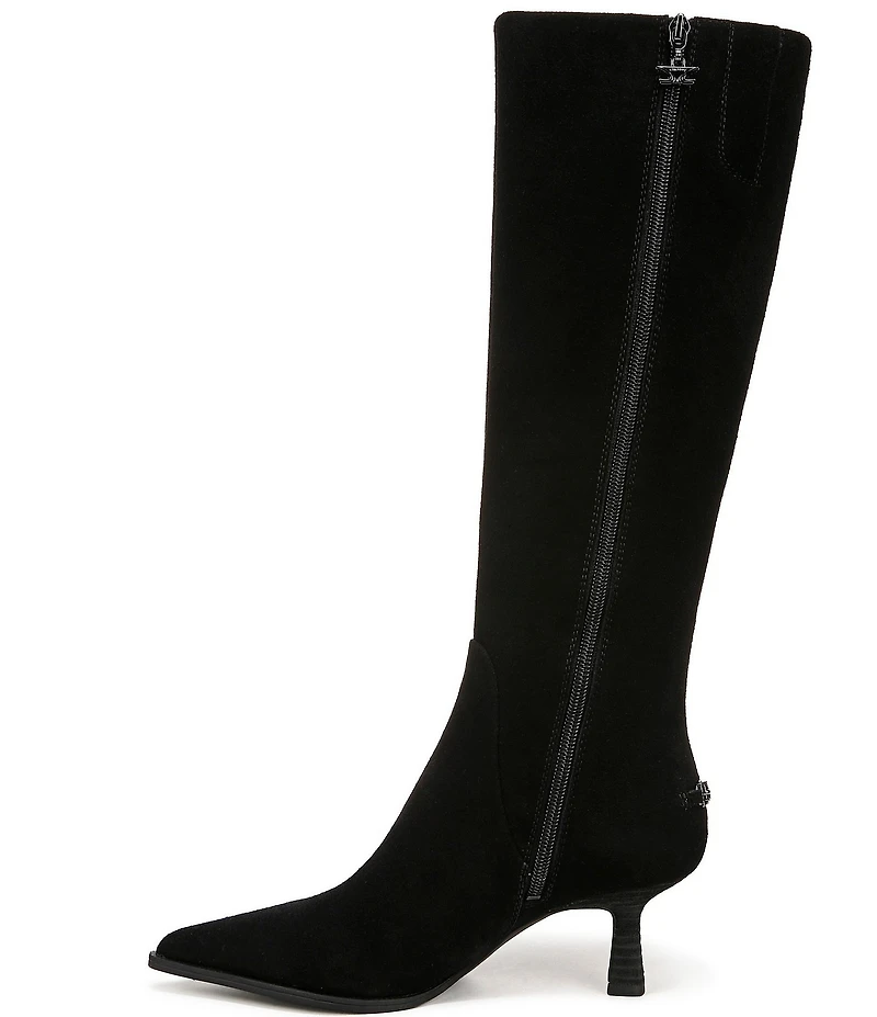 Circus NY by Sam Edelman Yulia Suede Pointed Toe Kitten Heel Tall Dress Boots