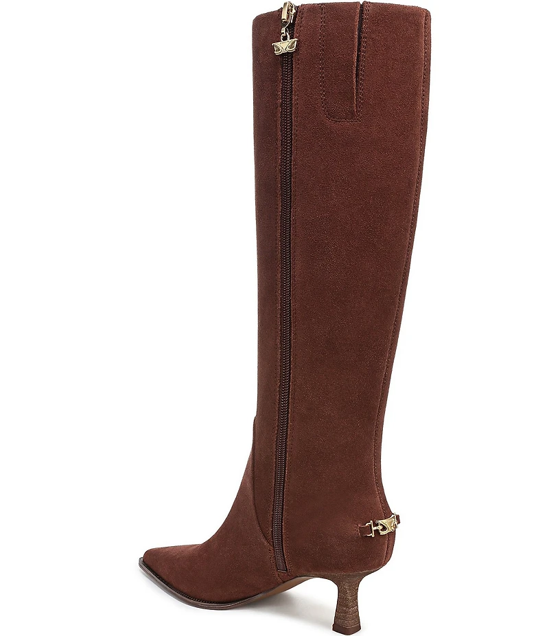 Circus NY by Sam Edelman Yulia Suede Pointed Toe Kitten Heel Tall Dress Boots