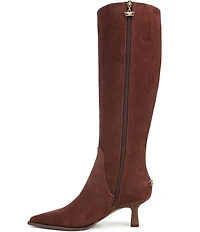 Circus NY by Sam Edelman Yulia Suede Pointed Toe Kitten Heel Tall Dress Boots