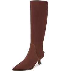 Circus NY by Sam Edelman Yulia Suede Pointed Toe Kitten Heel Tall Dress Boots