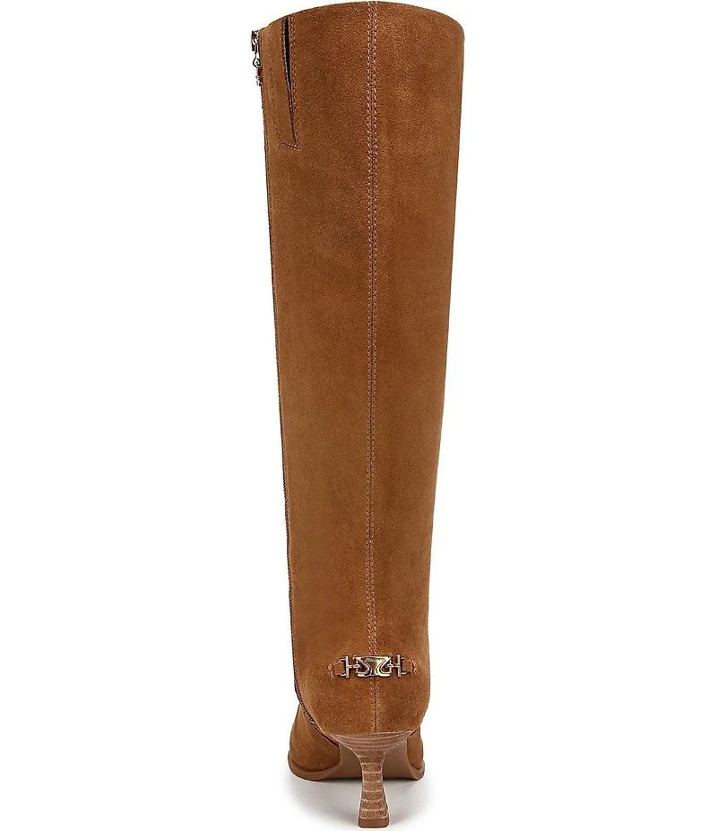 Circus NY by Sam Edelman Yulia Suede Pointed Toe Kitten Heel Tall Dress Boots