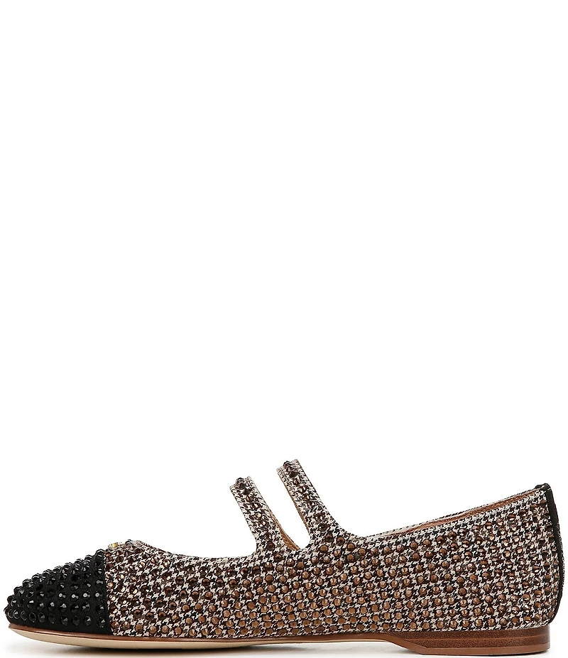 Circus NY by Sam Edelman Zoey Rhinestone Houndstooth Mary Jane Cap Toe Ballerina Flats