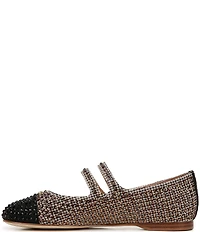 Circus NY by Sam Edelman Zoey Rhinestone Houndstooth Mary Jane Cap Toe Ballerina Flats