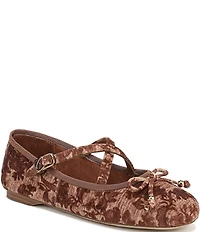 Circus NY by Sam Edelman Zuri Fabric Floral Print Bow Mary Jane Ballerina Flats