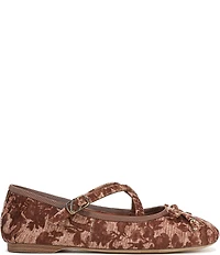 Circus NY by Sam Edelman Zuri Fabric Floral Print Bow Mary Jane Ballerina Flats