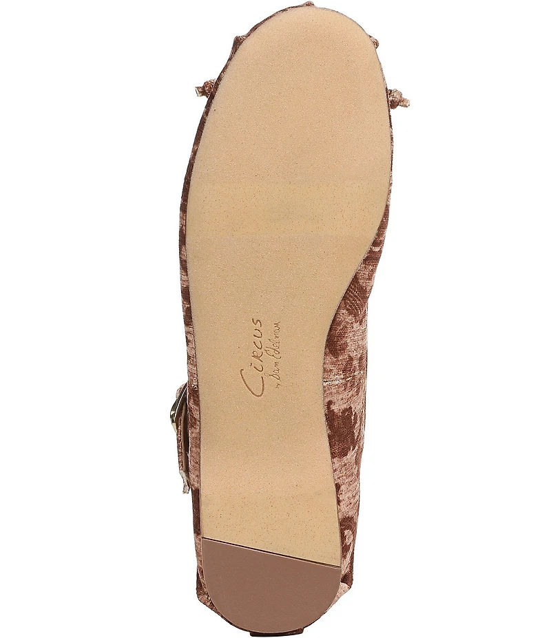 Circus NY by Sam Edelman Zuri Fabric Floral Print Bow Mary Jane Ballerina Flats