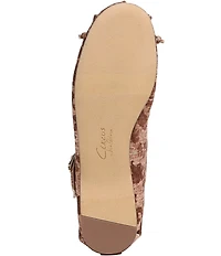 Circus NY by Sam Edelman Zuri Fabric Floral Print Bow Mary Jane Ballerina Flats