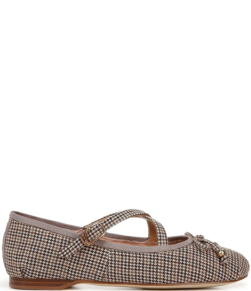 Circus NY by Sam Edelman Zuri Houndstooth Bow Mary Jane Ballerina Flats