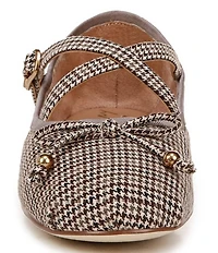 Circus NY by Sam Edelman Zuri Houndstooth Bow Mary Jane Ballerina Flats
