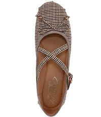 Circus NY by Sam Edelman Zuri Houndstooth Bow Mary Jane Ballerina Flats