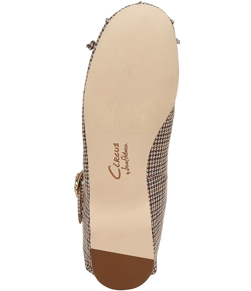 Circus NY by Sam Edelman Zuri Houndstooth Bow Mary Jane Ballerina Flats