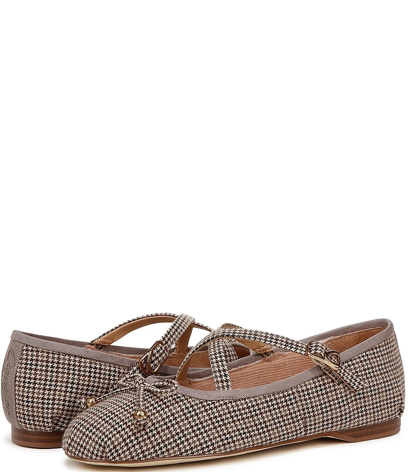 Circus NY by Sam Edelman Zuri Houndstooth Bow Mary Jane Ballerina Flats