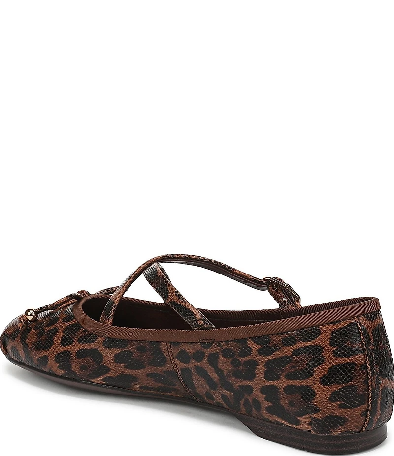 Circus NY by Sam Edelman Zuri Leopard Print Fabric Bow Mary Jane Ballerina Flats
