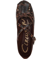 Circus NY by Sam Edelman Zuri Leopard Print Fabric Bow Mary Jane Ballerina Flats