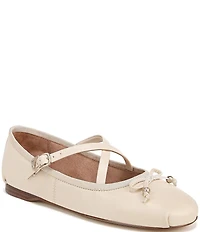 Circus NY by Sam Edelman Zuri Leather Bow Mary Jane Ballerina Flats