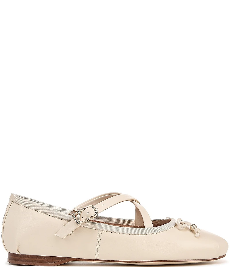 Circus NY by Sam Edelman Zuri Leather Bow Mary Jane Ballerina Flats
