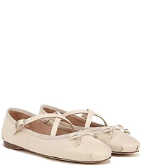 Circus NY by Sam Edelman Zuri Leather Bow Mary Jane Ballerina Flats