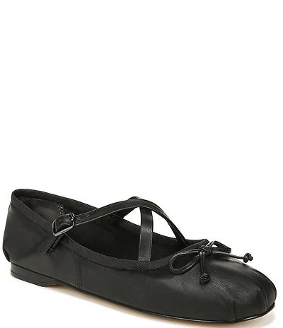 Circus NY by Sam Edelman Zuri Leather Bow Crossband Ballet Flats