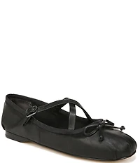 Circus NY by Sam Edelman Zuri Leather Bow Crossband Ballet Flats