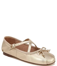 Circus NY by Sam Edelman Zuri Metallic Bow Mary Jane Ballerina Flats