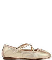 Circus NY by Sam Edelman Zuri Metallic Bow Mary Jane Ballerina Flats