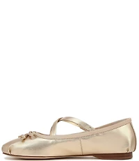 Circus NY by Sam Edelman Zuri Metallic Bow Mary Jane Ballerina Flats