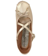 Circus NY by Sam Edelman Zuri Metallic Bow Mary Jane Ballerina Flats