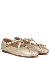 Circus NY by Sam Edelman Zuri Metallic Bow Mary Jane Ballerina Flats
