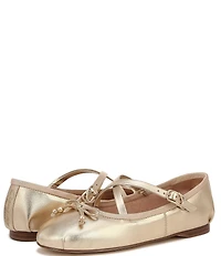 Circus NY by Sam Edelman Zuri Metallic Bow Mary Jane Ballerina Flats