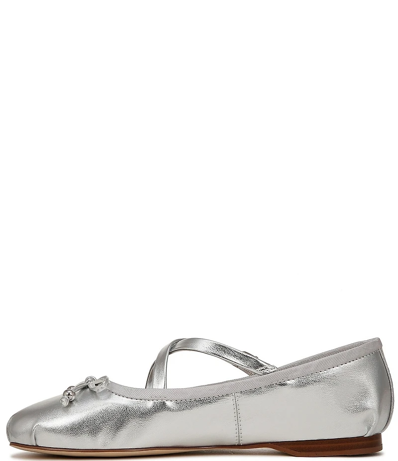 Circus NY by Sam Edelman Zuri Metallic Bow Mary Jane Ballerina Flats