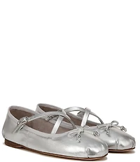 Circus NY by Sam Edelman Zuri Metallic Bow Mary Jane Ballerina Flats