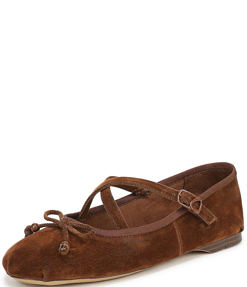 Circus NY by Sam Edelman Zuri Washed Velvet Bow Ballerina Flats