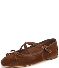 Circus NY by Sam Edelman Zuri Washed Velvet Bow Ballerina Flats