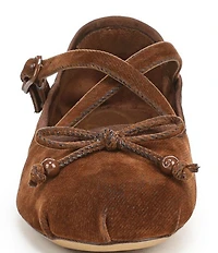 Circus NY by Sam Edelman Zuri Washed Velvet Bow Ballerina Flats