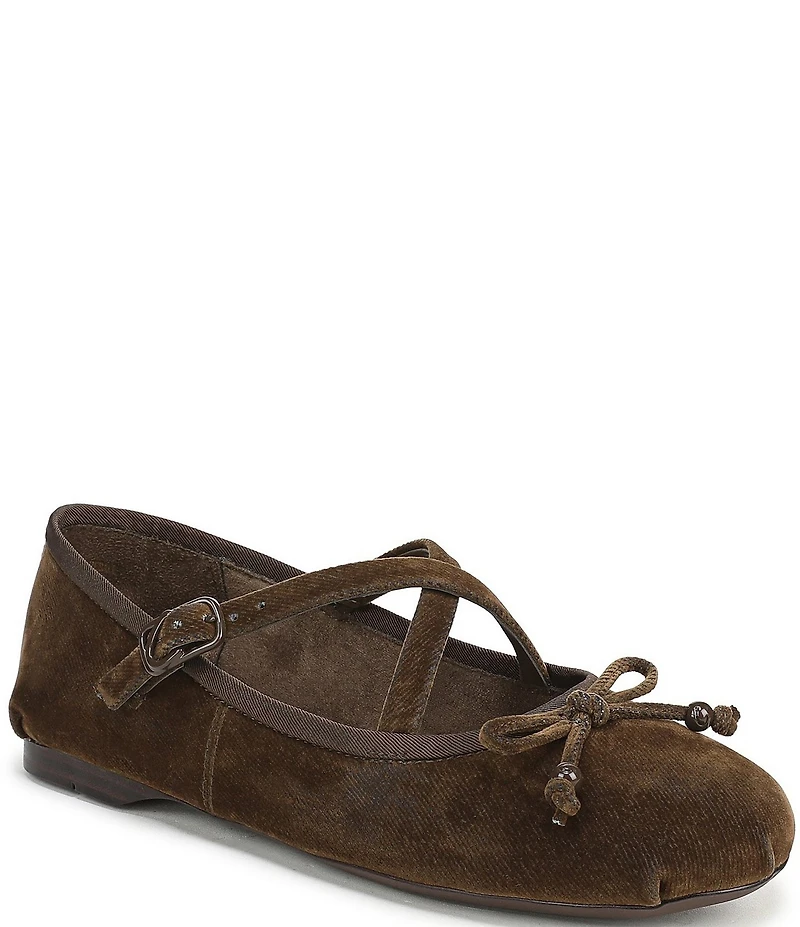 Circus NY by Sam Edelman Zuri Washed Velvet Bow Ballerina Flats