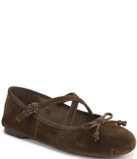 Circus NY by Sam Edelman Zuri Washed Velvet Bow Ballerina Flats