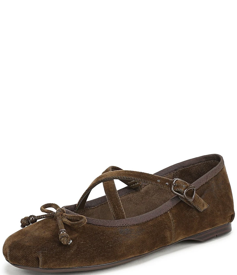 Circus NY by Sam Edelman Zuri Washed Velvet Bow Ballerina Flats