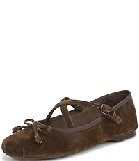 Circus NY by Sam Edelman Zuri Washed Velvet Bow Ballerina Flats